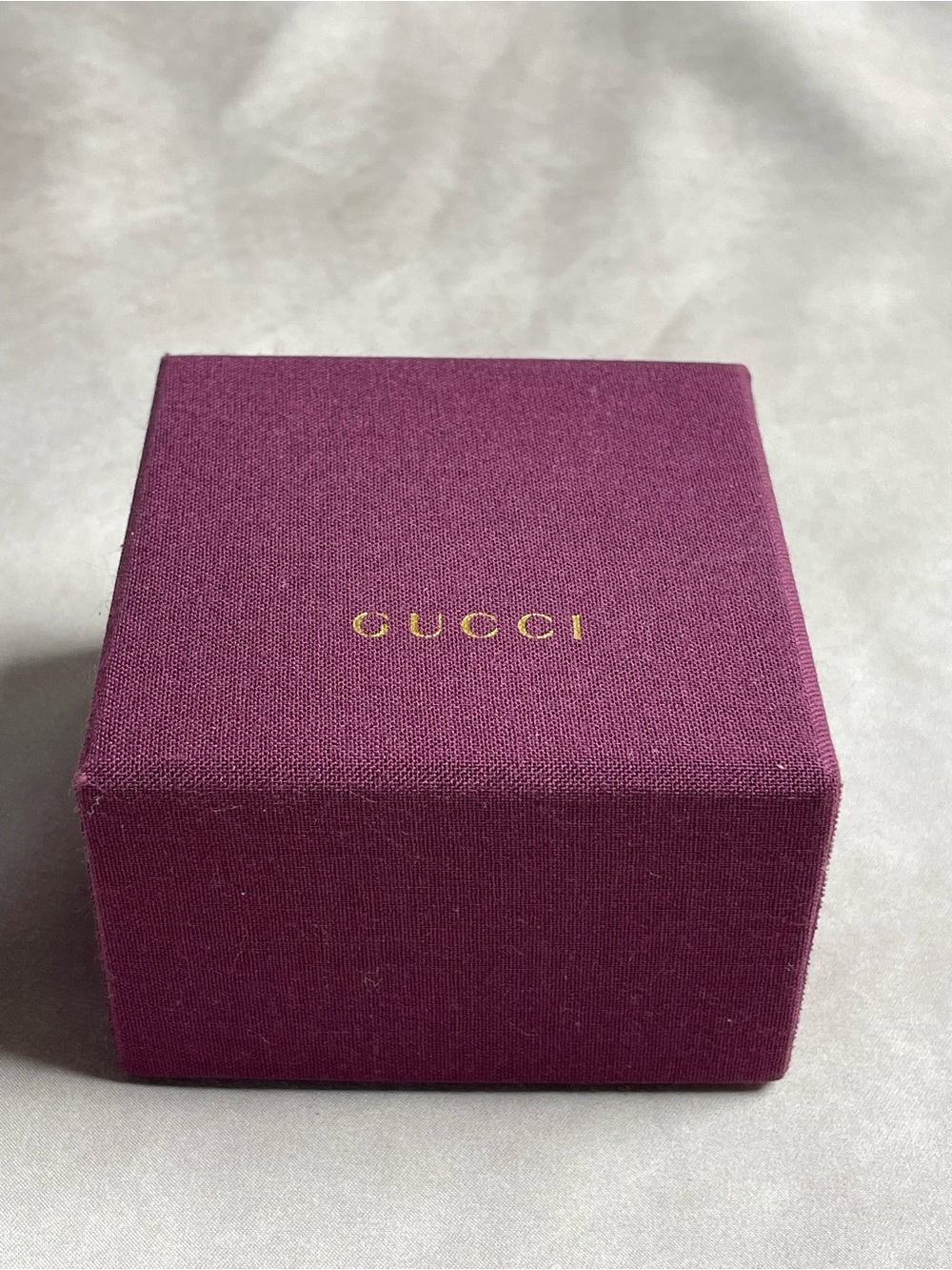 Gucci Plum Jewelry Box with Gold Logo